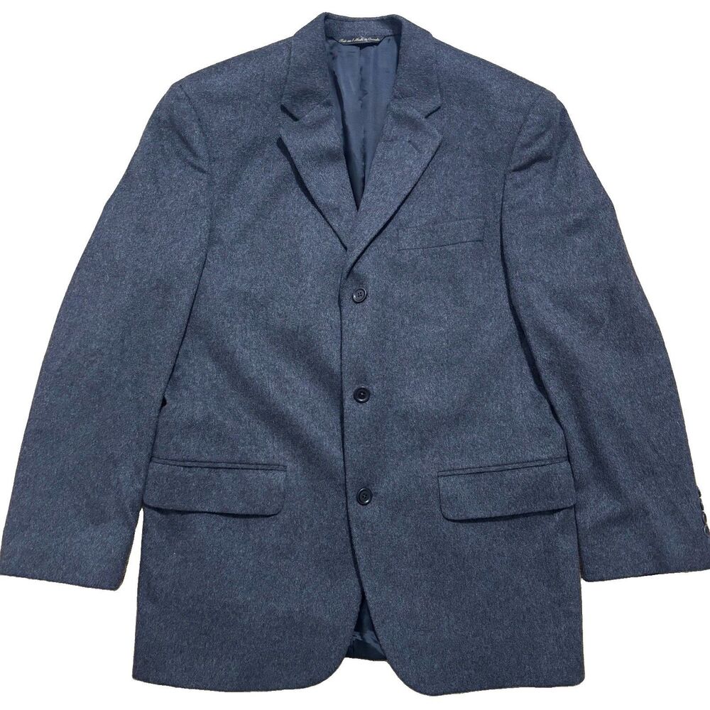 Loro Piana Jack Victor Blazer Men’s 40R Gray 100% Cashmere Quiet Luxury 3 Button